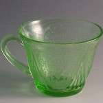 Hazel Atlas Royal Lace Green Depression Glass Cup