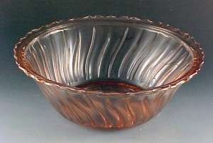 Jeannette Glass Petal Swirl Pink Depression Salad Bowl