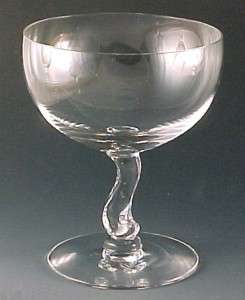 contour-sherbet-1-2660 Fostoria Glass Contour Crystal Elegant Sherbet Wavy Stem