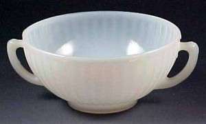 MacBeth Evans Petalware Monax White Depression Glass Cream Soup