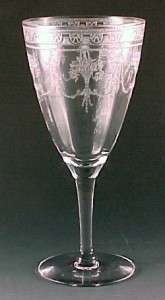 Cambridge Etch 701 Goblet - Basket and Swag