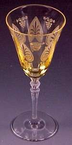 Fostoria Trojan Topaz Wine Stem