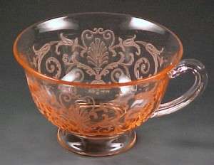 versailles-pink-cup-1-2790 Fostoria Glass Versailles Etched Pink Footed Cup