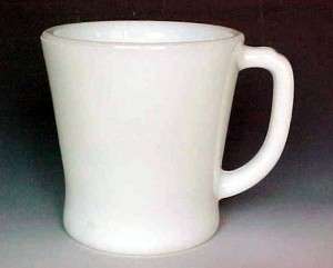 FK Notched D Handle White Mug 1823 Fire King Classic Restaurant Styled White Mug