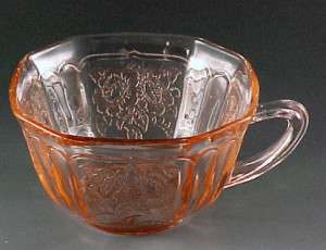 Hocking Mayfair Open Rose Pink Depression Glass Cup