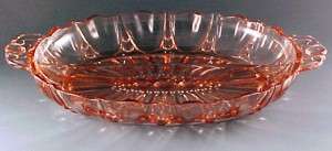 Oyster & Pearl Pink Depression Glass Relish Tray