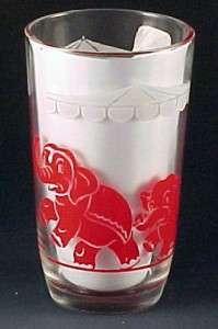 Nostalgic Swanky Swig with Red Elephants on Parade Juice Tumbler