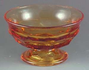 Viking Glass Georgian Honeycomb Gold Amber Sherbet