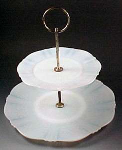 American Sweetheart Monax White Depression Glass Tidbit