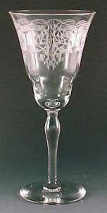 Bryce Glass Etched Crystal Water Goblet