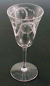 Fostoria Glass Garland Etched Wine Goblet