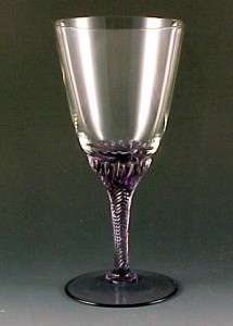 Amethyst & Crystal Flair Twisted Stem Water Goblet