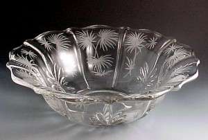 Fostoria Glass Lido Etched Crystal Baroque Bowl Fostoria Glass Lido Etched Crystal Baroque Bowl