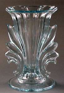 Fostoria Glass Baroque Azure Blue Vase