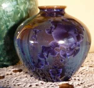 Dave Eickholt Blue Crystalline Glaze Vase
