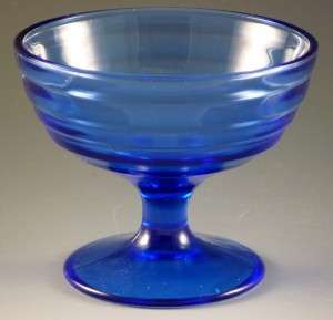 Moderntone Cobalt Blue Depression Glass Sherbet
