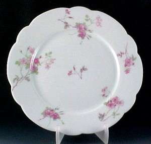 T&V Tresseman & Vogt French Porcelain Rose Sprigged Plate 
