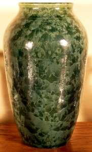Dave Eickholt Green Crystalline Glazed Porcelain Vase