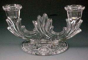 Fostoria Navarre Etched Double Candle Holder