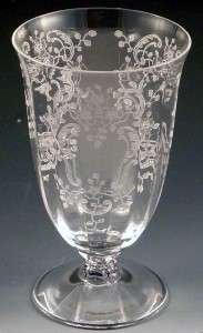 Meadow Rose Etched Footed Tumbler Meadow Rose Etched Footed Tumbler