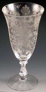 Cambridge Glass Rose Point Etched Crystal Ice Tea Tumbler Cambridge Glass Rose Point Etched Crystal Ice Tea Tumbler