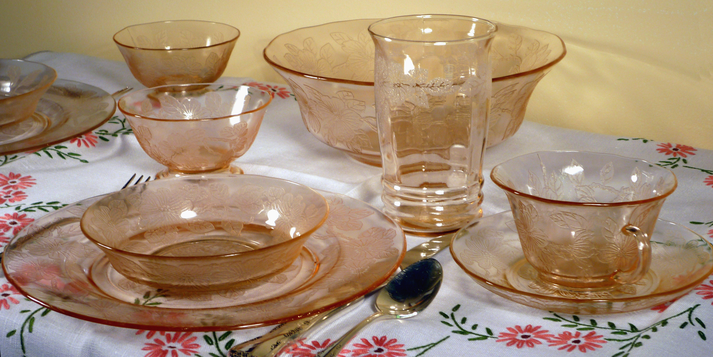 Dogwood Pink Depression Glass