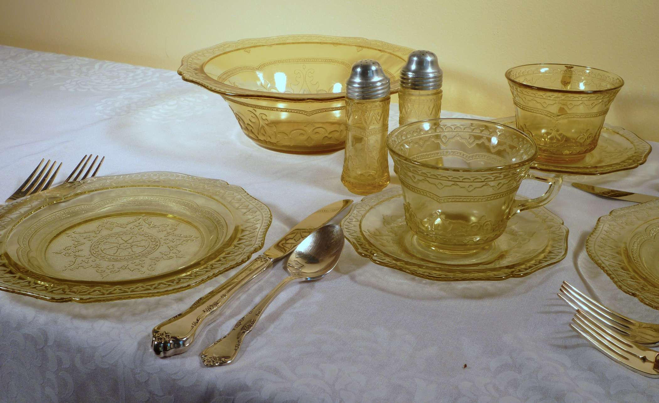 Patrician Spoke Amber Depression Glass Patrician Spoke Amber Depression Glass