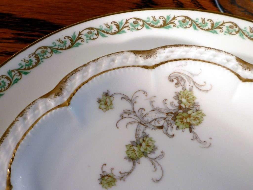 Limoges Dinnerware and Vintage Etched Crystal Tablescape Thursday