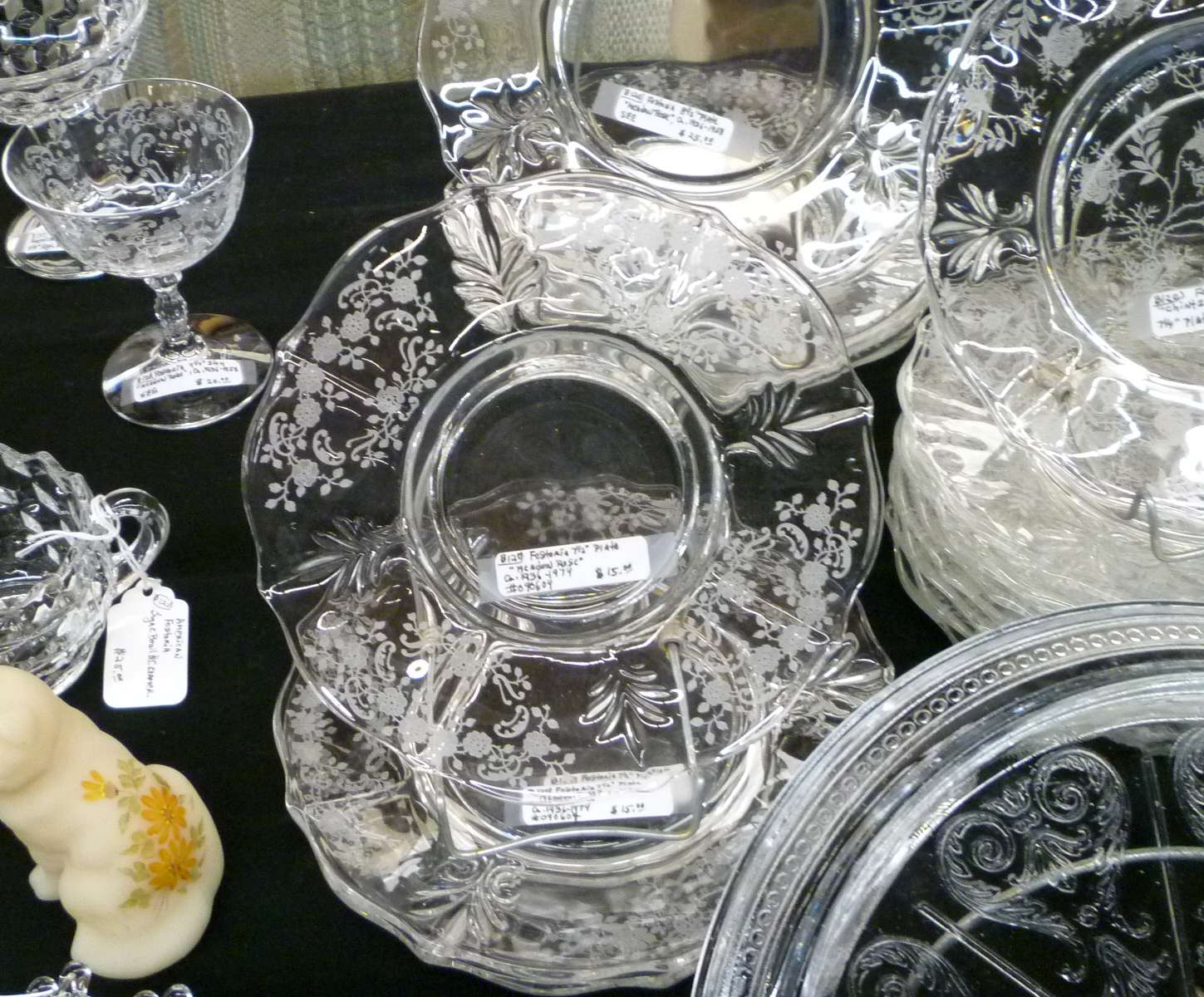 Finding Fostoria Elegant Glass at the Antique Show