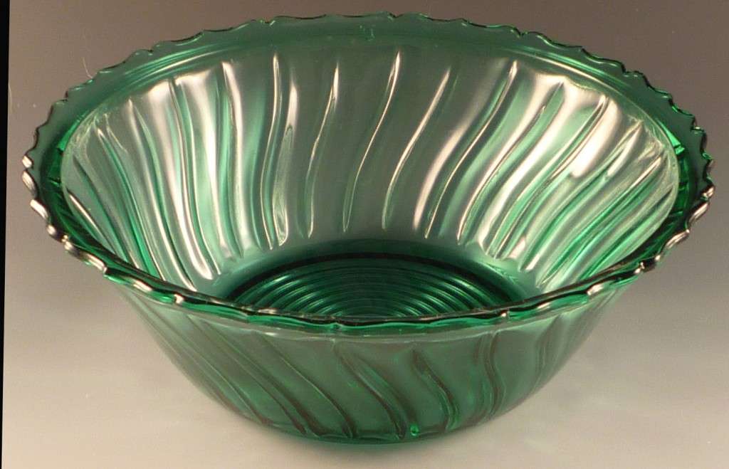 Swirl Ultramarine Teal Depression Glass