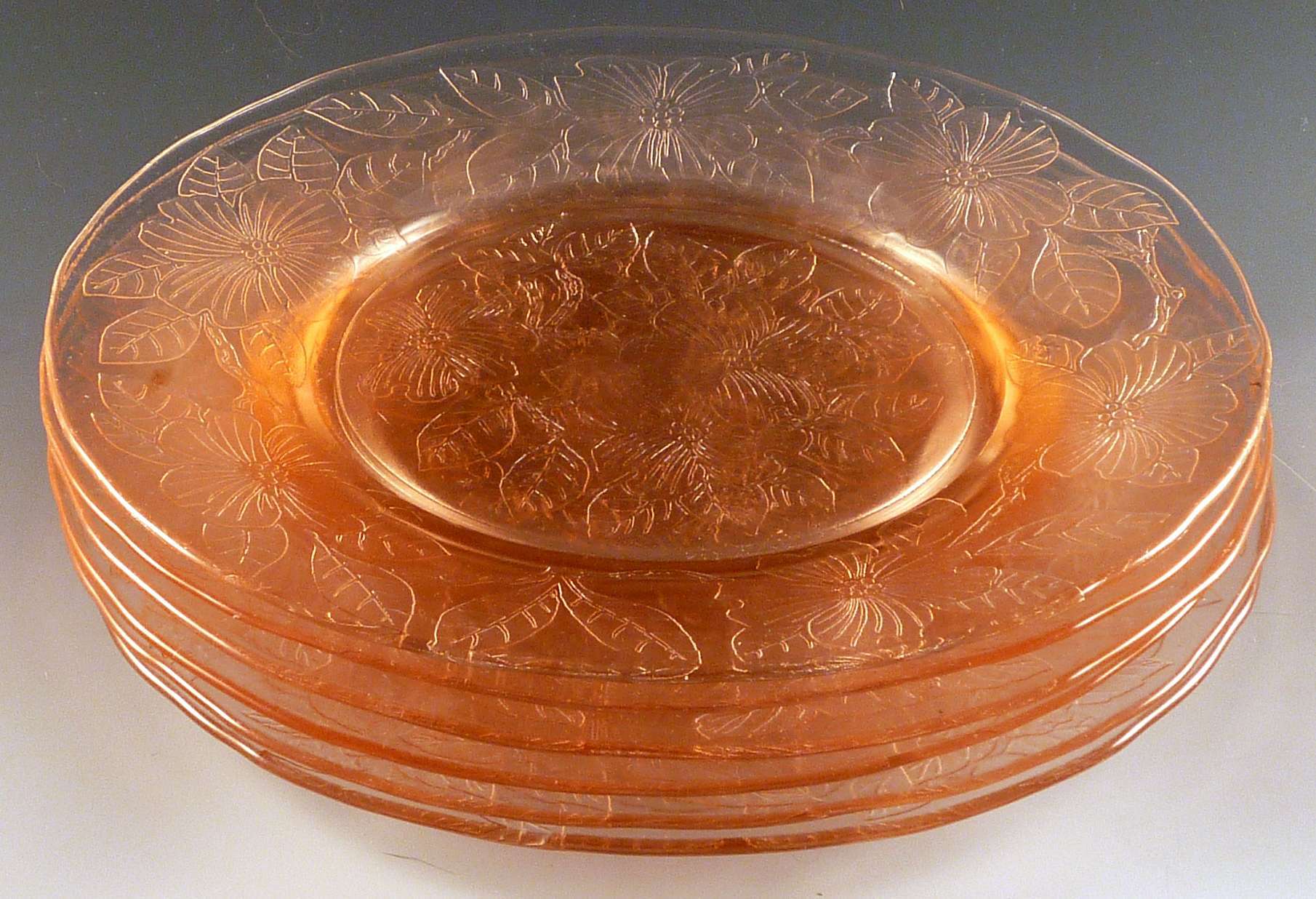Dogwood Pink Depression Glass for Lunch Pink Saturday