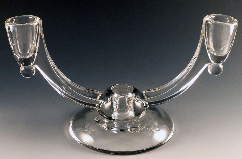 Two Epergne Styles from Viking Glass Unusual Candle Holder/Epergne