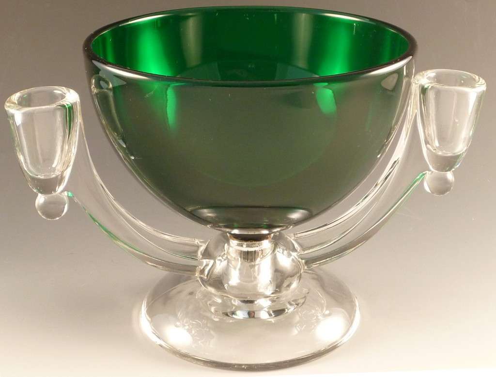 Viking Multipurpose Candle Holder with Built in Christmas Green Vase