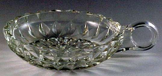 Jeannette Windsor Crystal Depression Glass one Handle Nappy