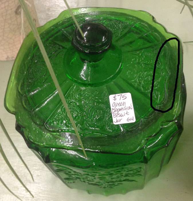 Authentic vs. Fake Mayfair Open Rose Pink Depression Glass Cookie Jars